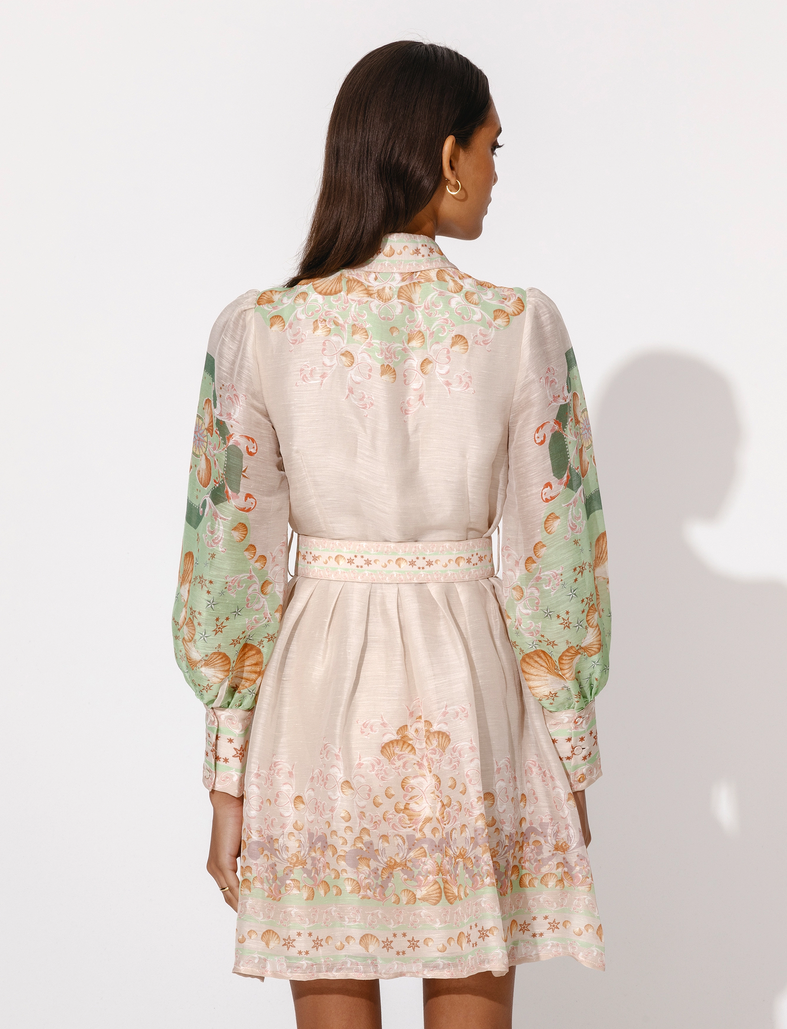 Malina - Mathilde Silk Dress - pastel shells - 4
