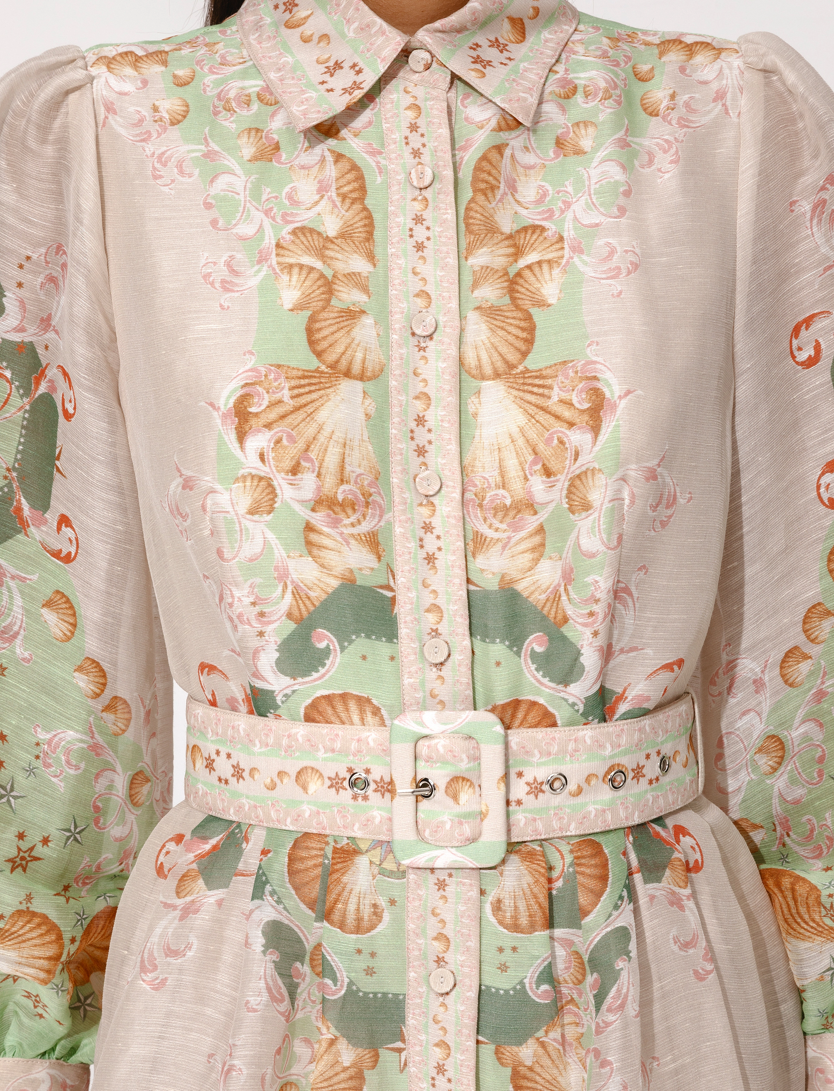 Malina - Mathilde Silk Dress - pastel shells - 5
