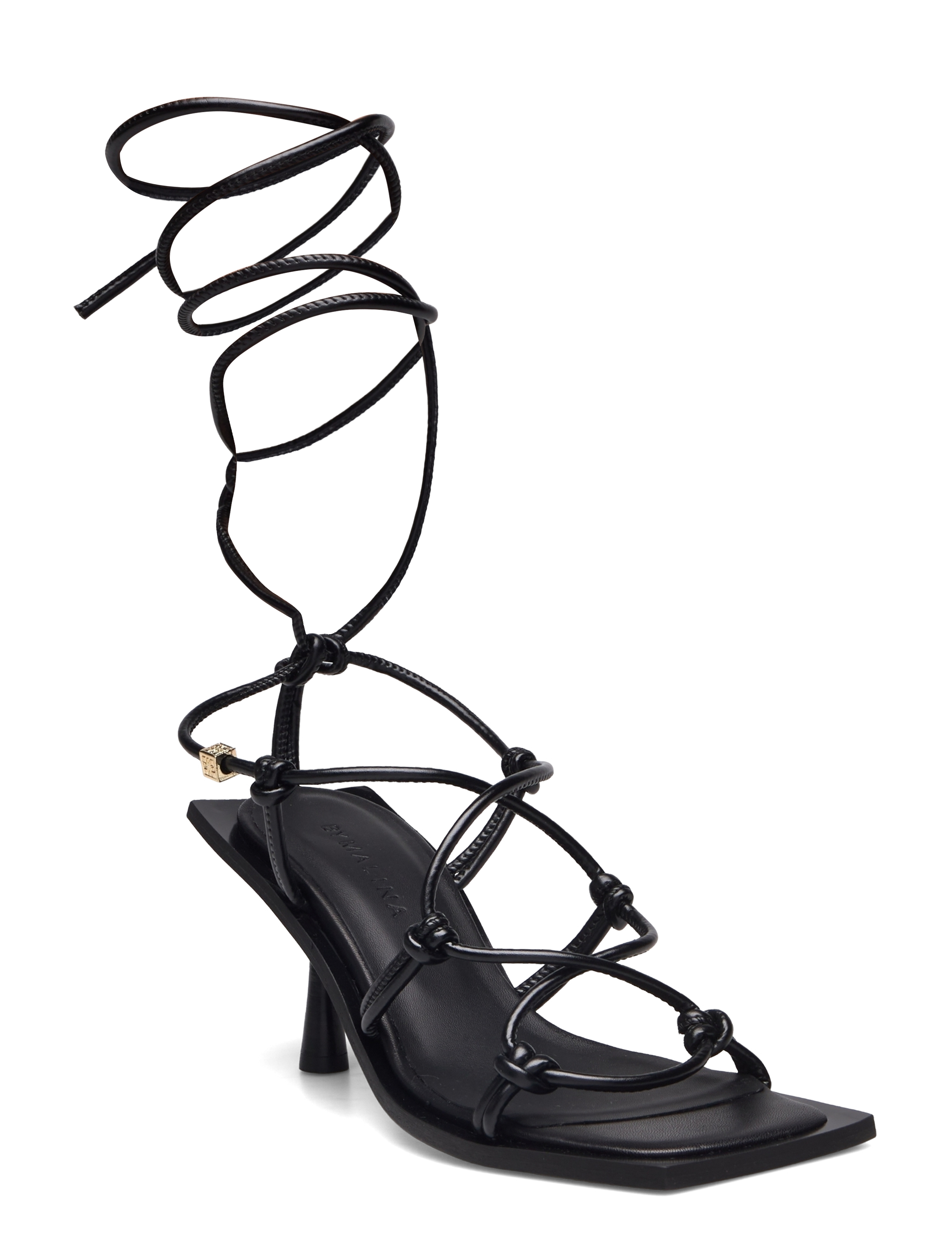 Malina Penny Heels With Straps, 37, Heels, Schwarz - Heeled Sandals, Frauen
