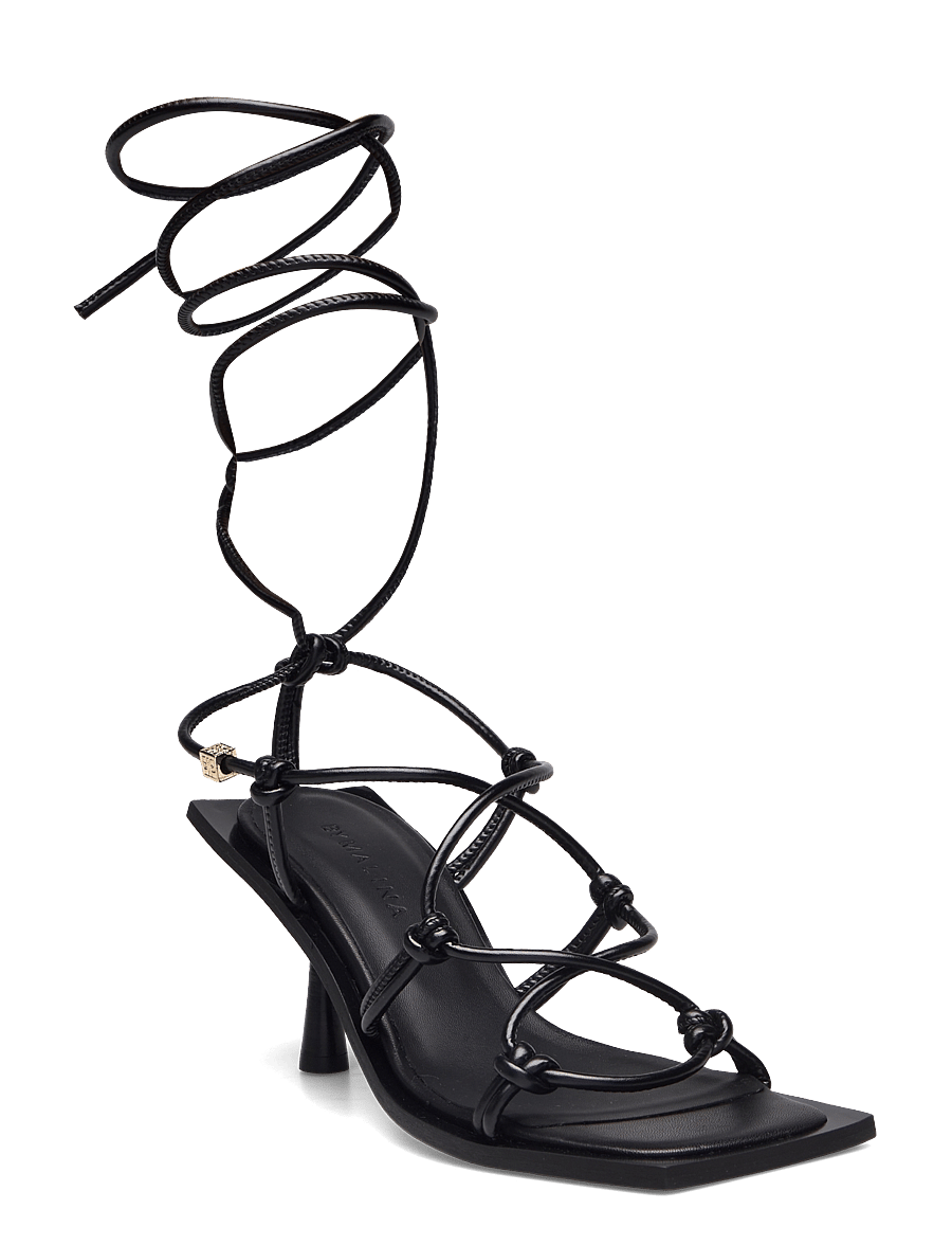 Malina - Penny heels with straps - gladiator sandals - black - 0