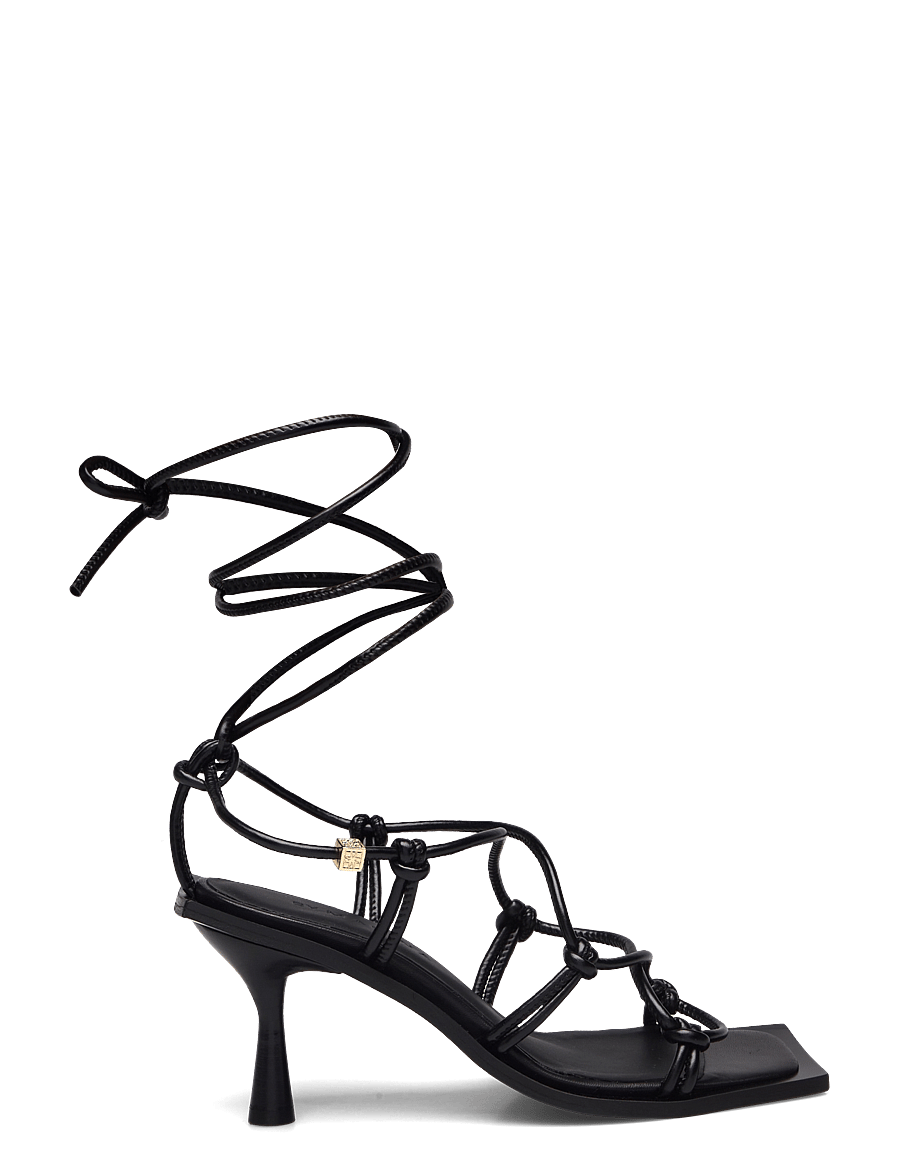 Malina - Penny heels with straps - gladiator sandals - black - 1
