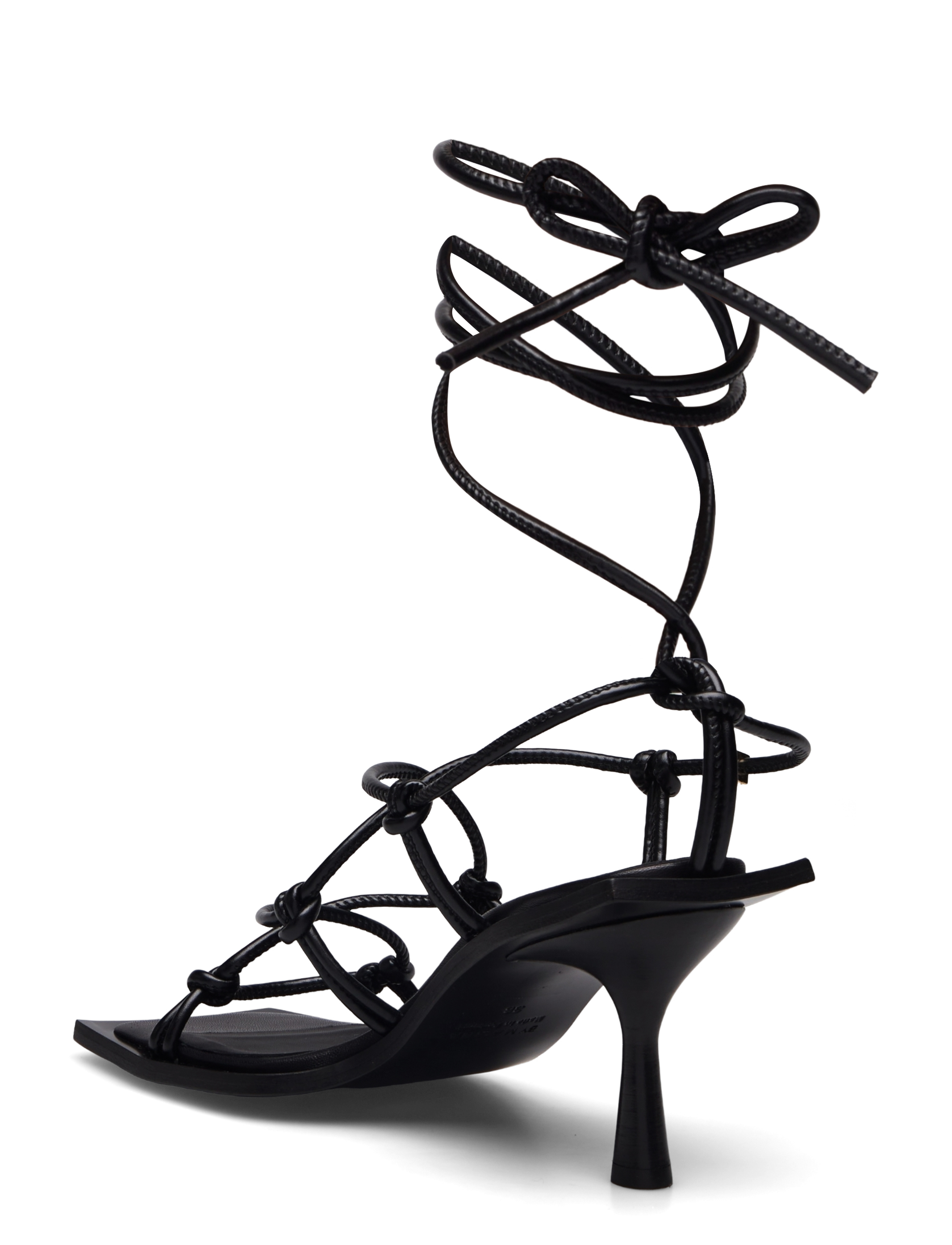 Malina - Penny heels with straps - gladiatora stila sandales - black - 2