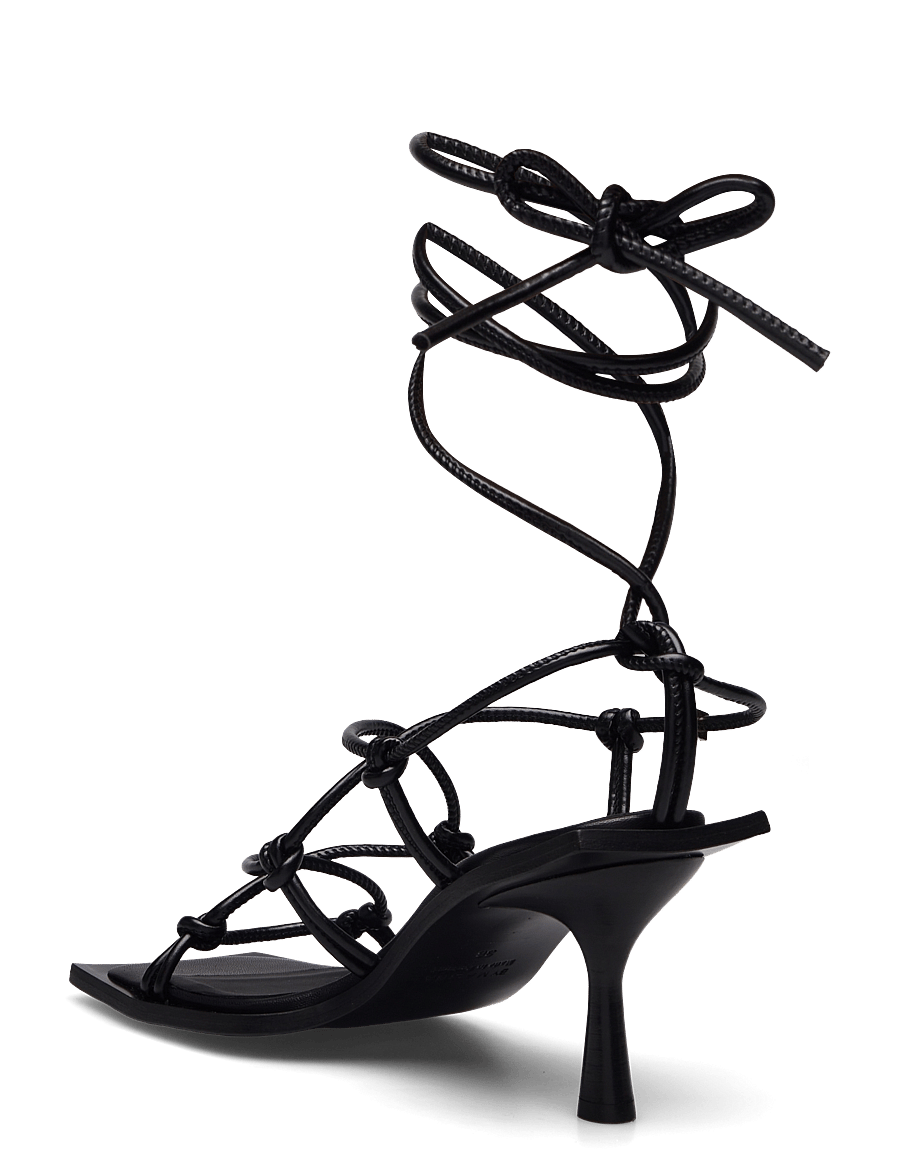 Malina - Penny heels with straps - gladiator sandals - black - 2
