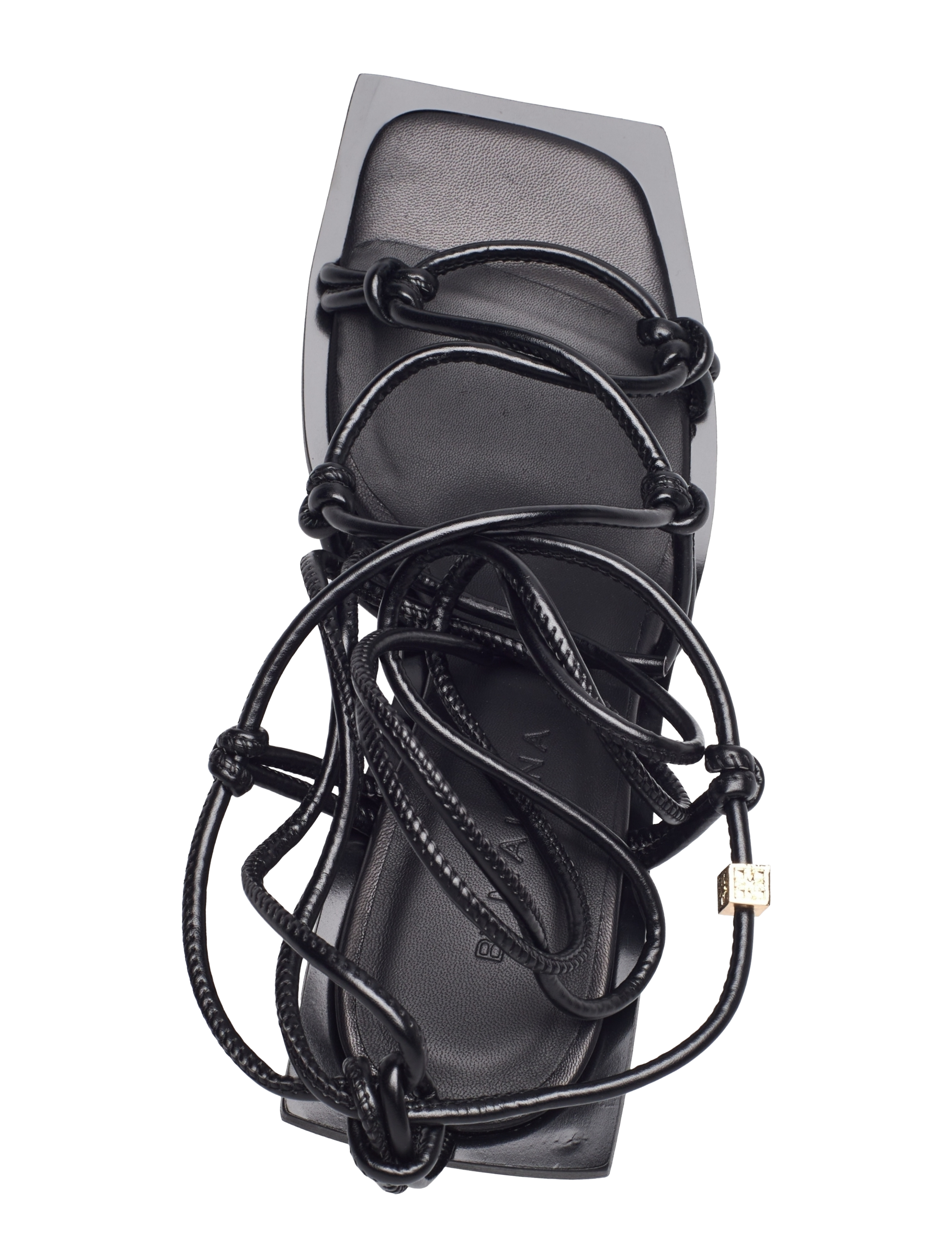 Malina - Penny heels with straps - gladiatora stila sandales - black - 3