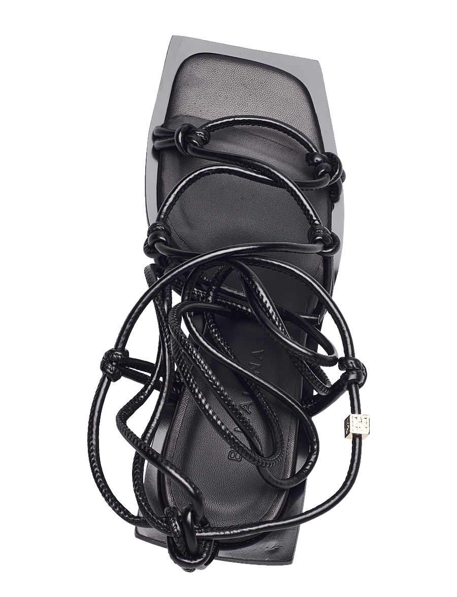 Malina - Penny heels with straps - gladiator sandals - black - 3