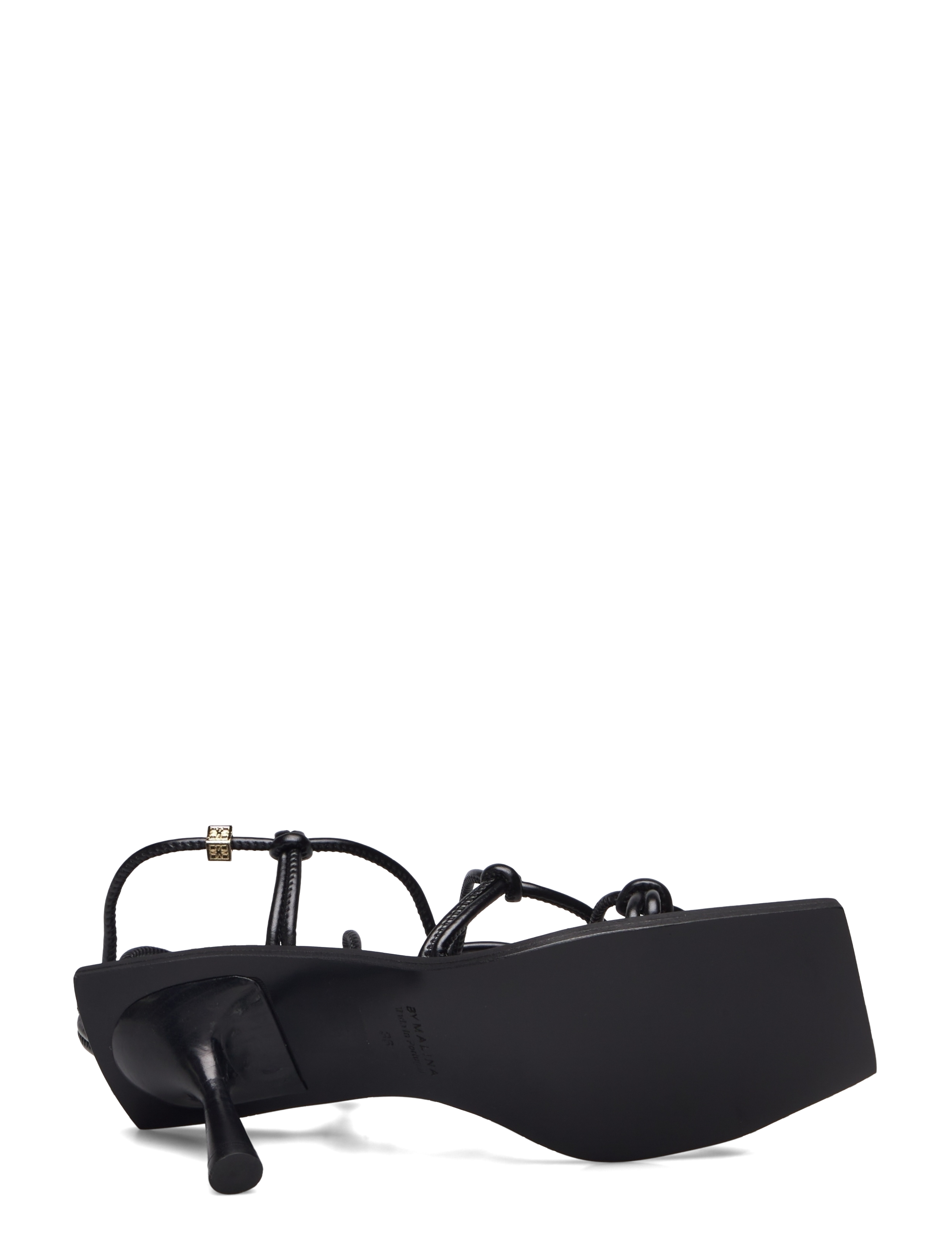 Malina - Penny heels with straps - gladiatora stila sandales - black - 4