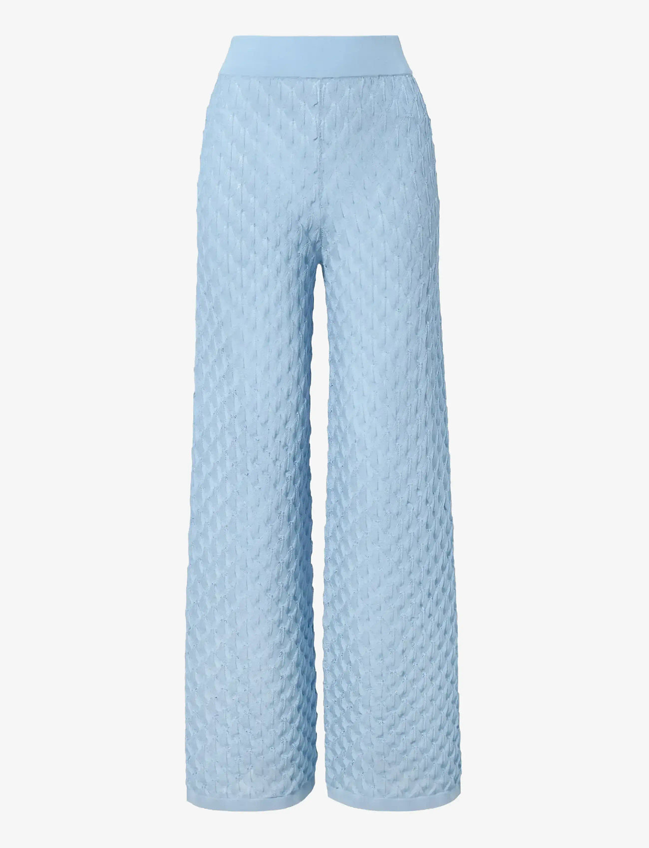 Malina - Alissa Knitted Pants - wide leg trousers - sky - 1