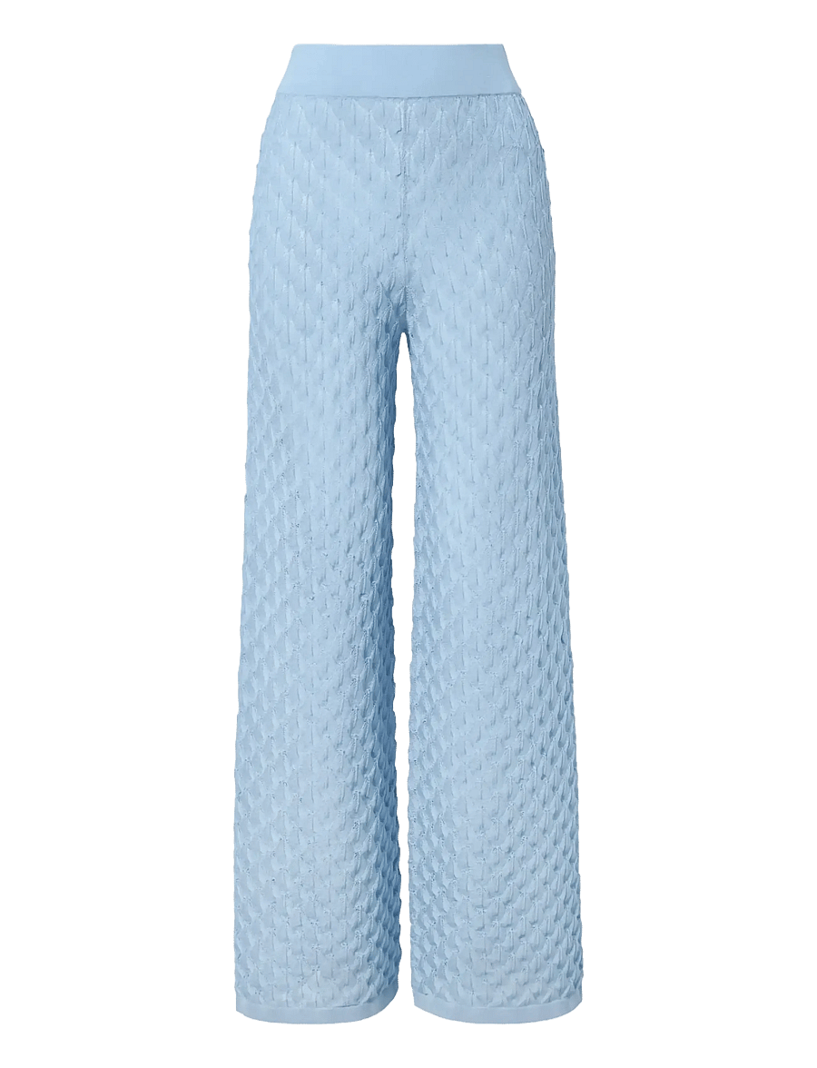 Malina - Alissa Knitted Pants - bukser med brede ben - sky - 1