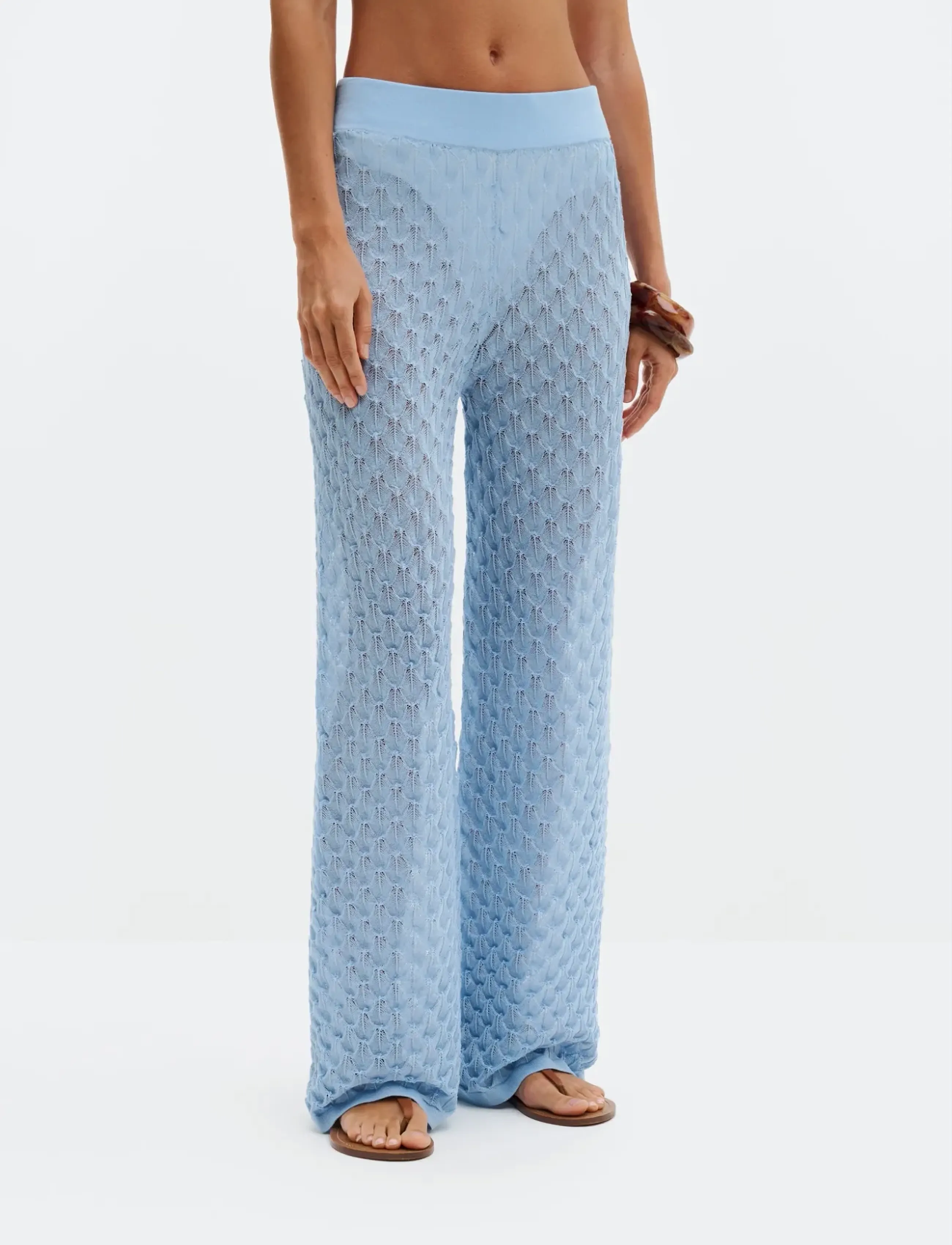 Malina Alissa Knitted Pants - Kläder - SKY / blue