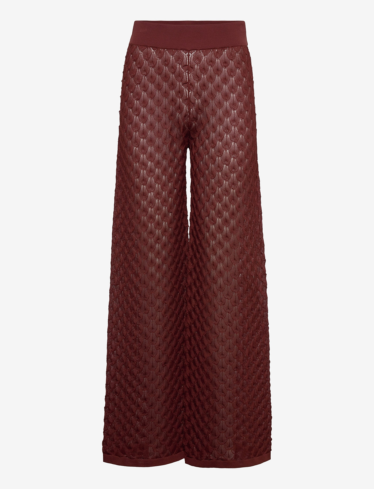 Malina - Alissa Knitted pants - laia säärega püksid - terracotta - 1
