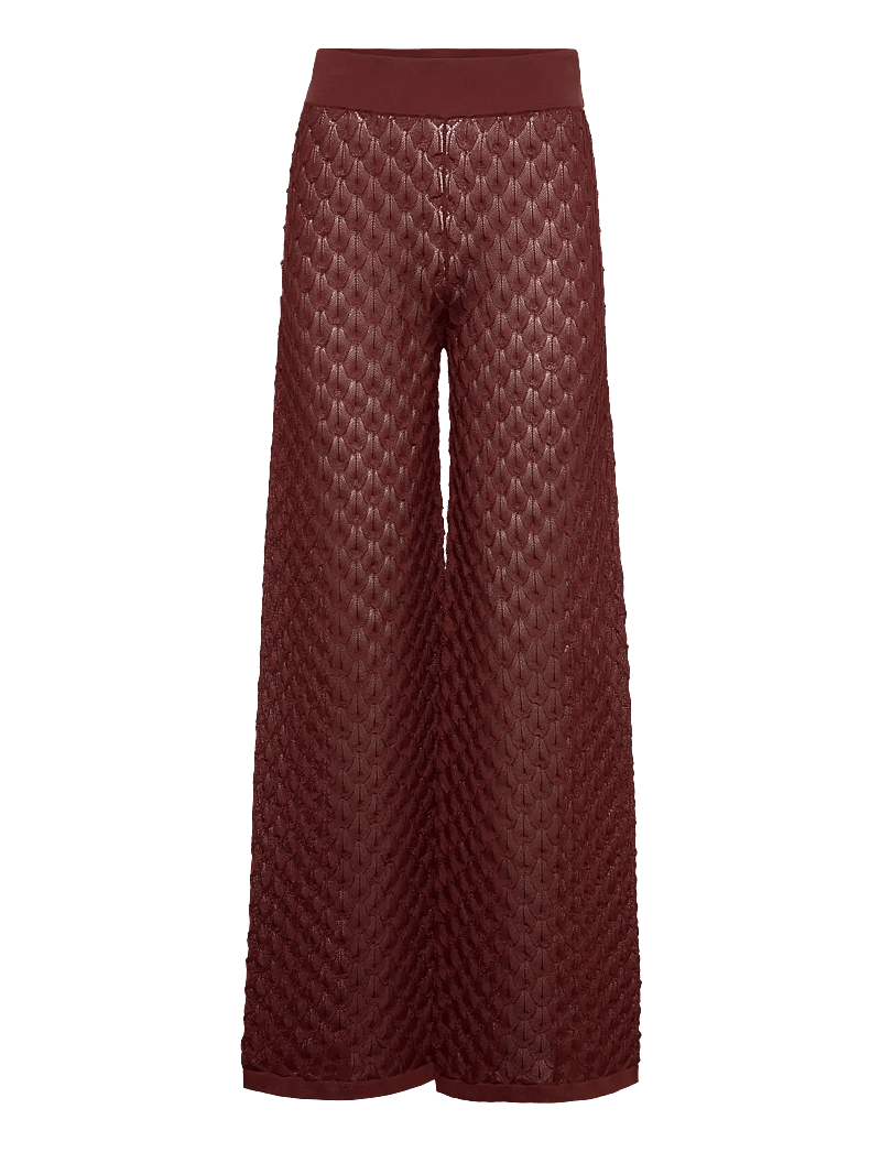 Malina - Alissa Knitted pants - laia säärega püksid - terracotta - 1