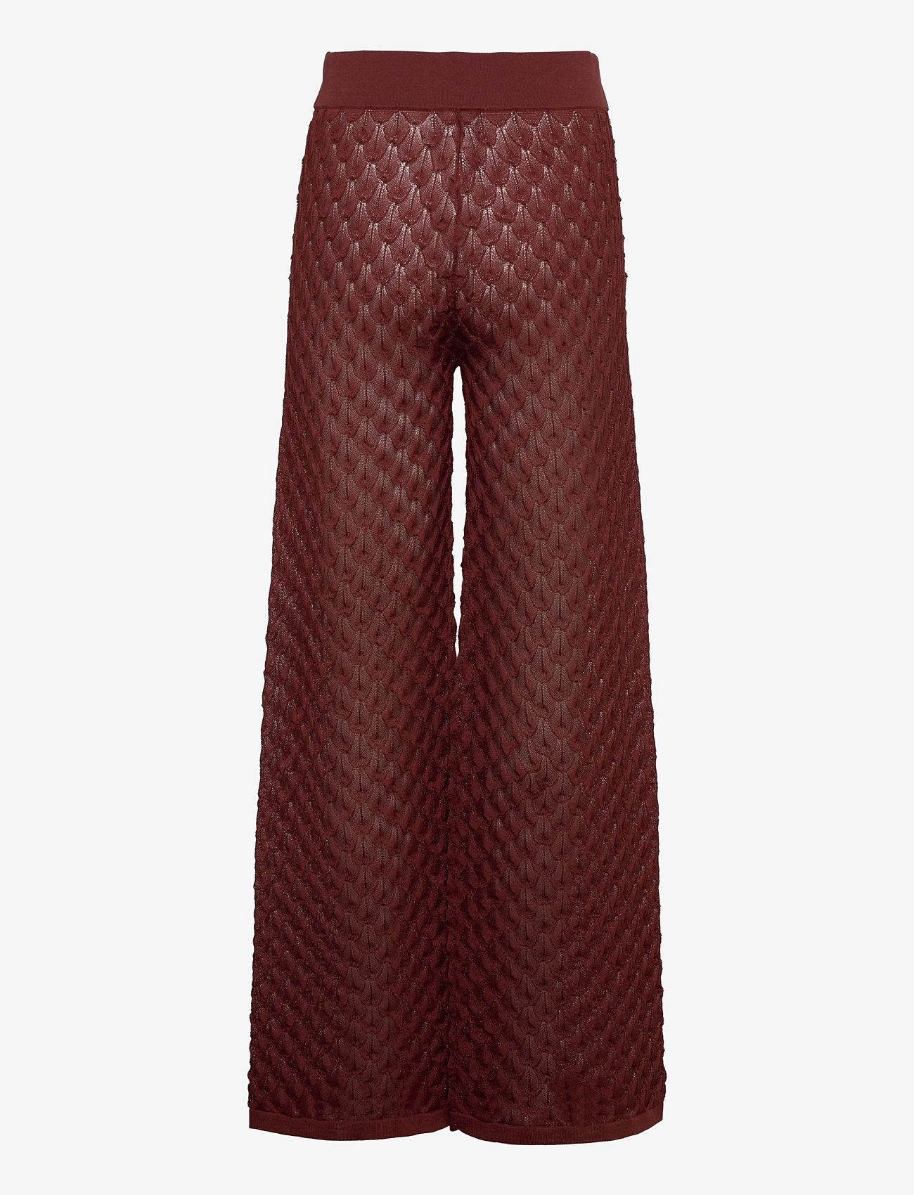 Malina - Alissa Knitted pants - laia säärega püksid - terracotta - 2