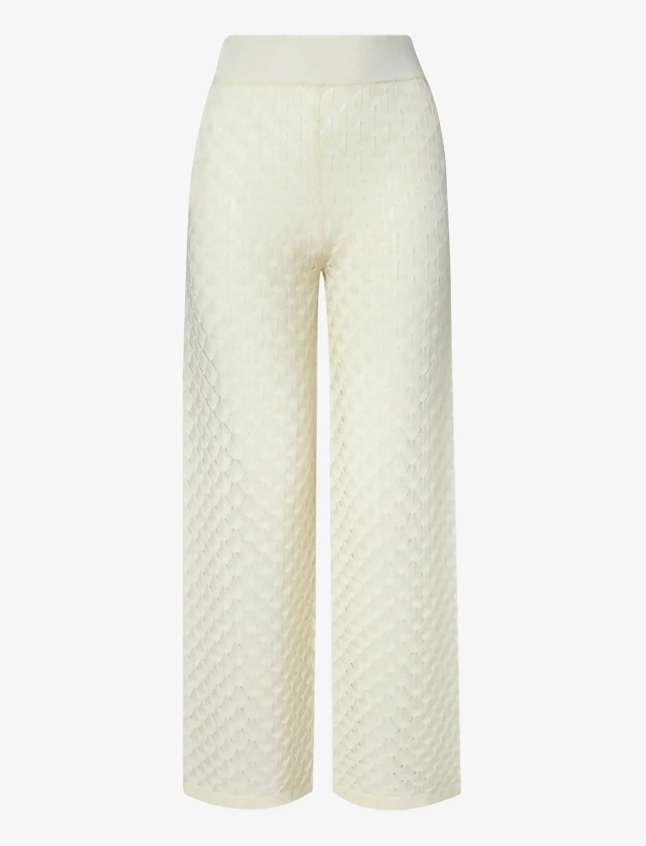 Malina - Alissa Knitted Pants - hosen mit weitem bein - vanilla - 1