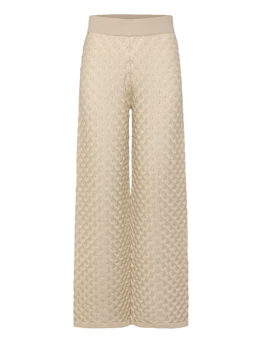 Malina - Alissa Knitted Pants - hosen mit weitem bein - vanilla - 1