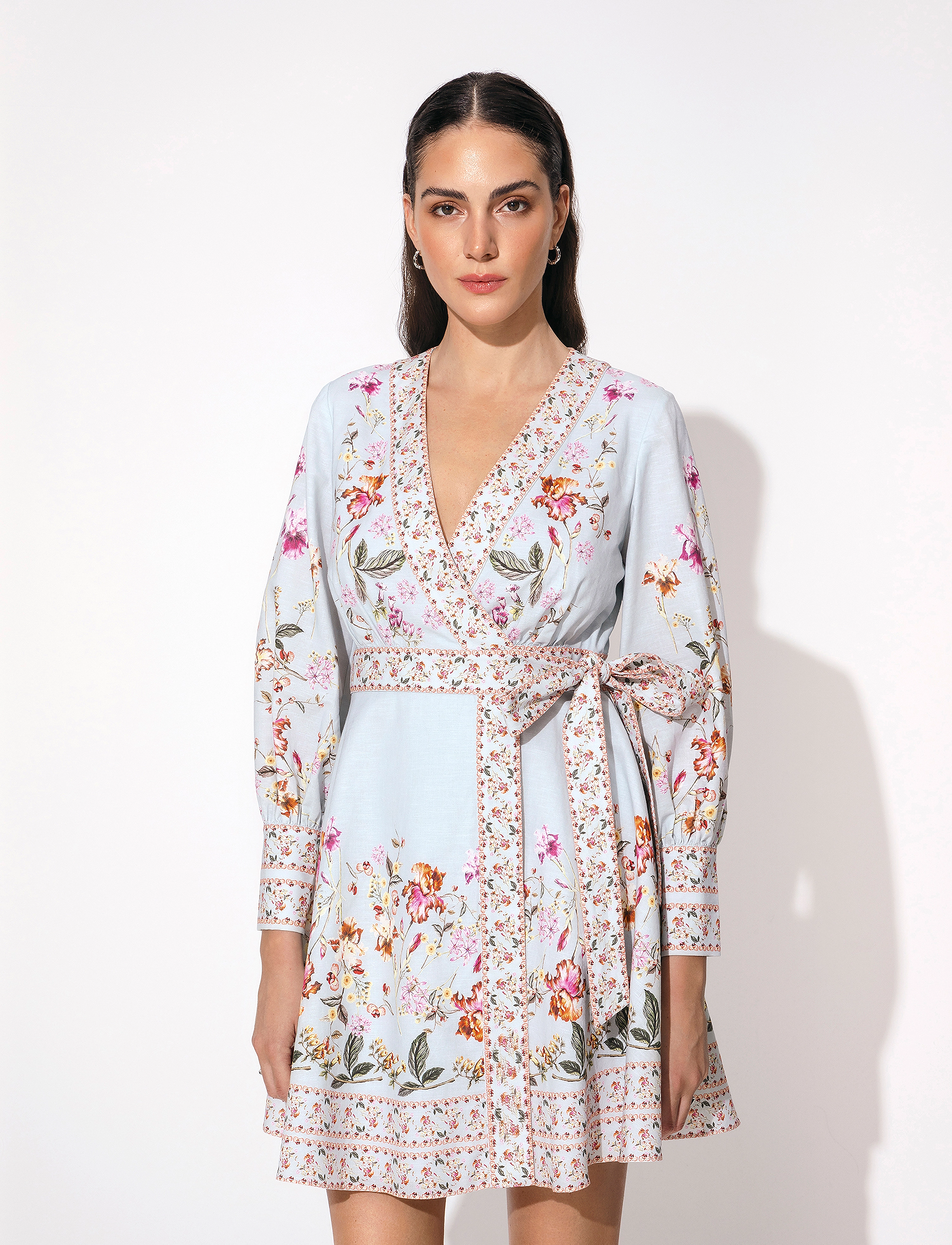 By Malina - Juliette Dress - soft floral sky blue - 3