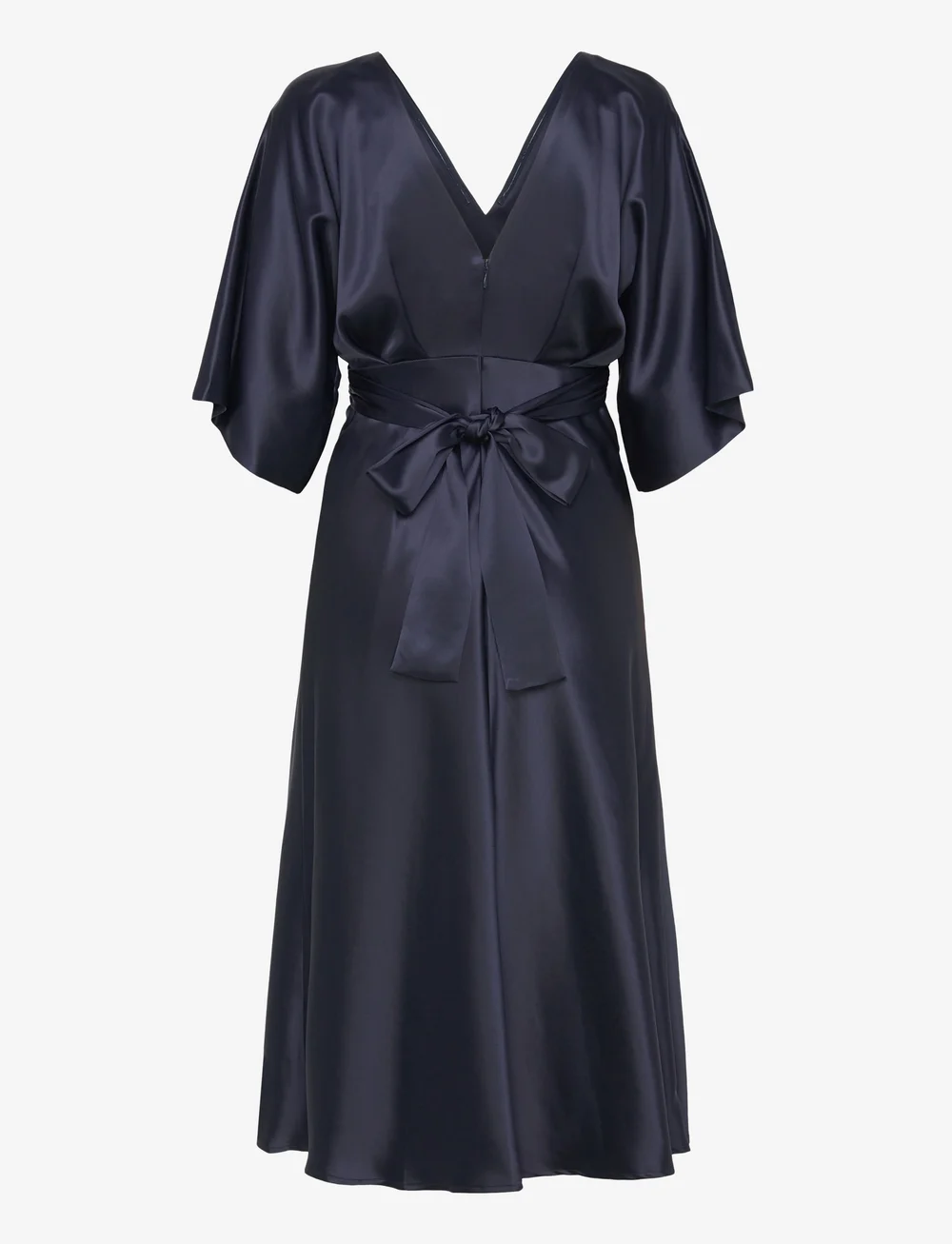Malina - Juno v-neck satin midi dress - cocktailkleider - dark blue - 2