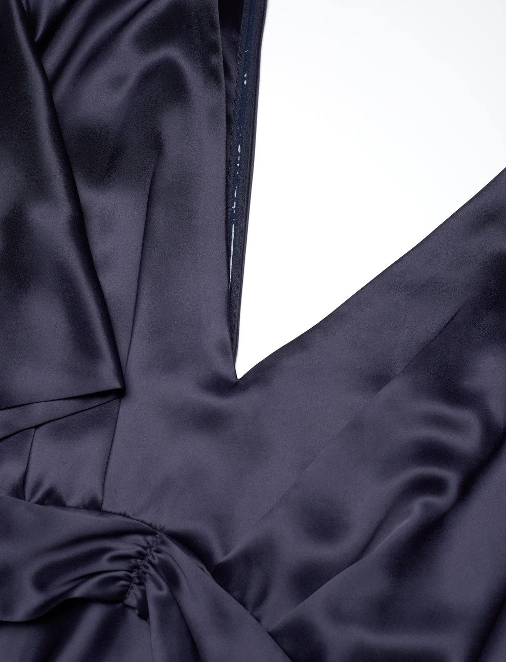 Malina - Juno v-neck satin midi dress - cocktailkleider - dark blue - 5