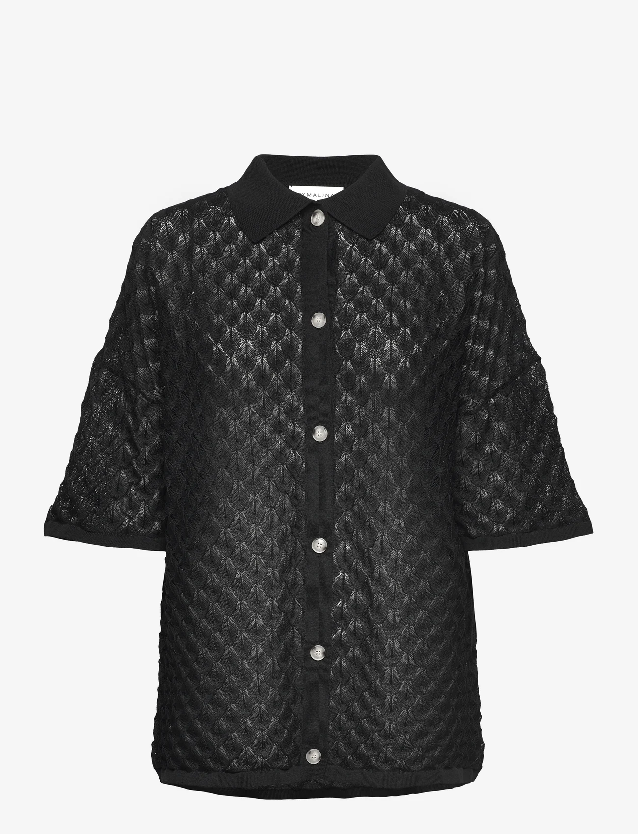 Malina - Moa Knitted Shirt - koftor - black - 1