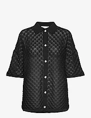 Malina - Moa Knitted Shirt - koftor - black - 1