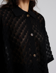 Malina - Moa Knitted Shirt - koftor - black - 5