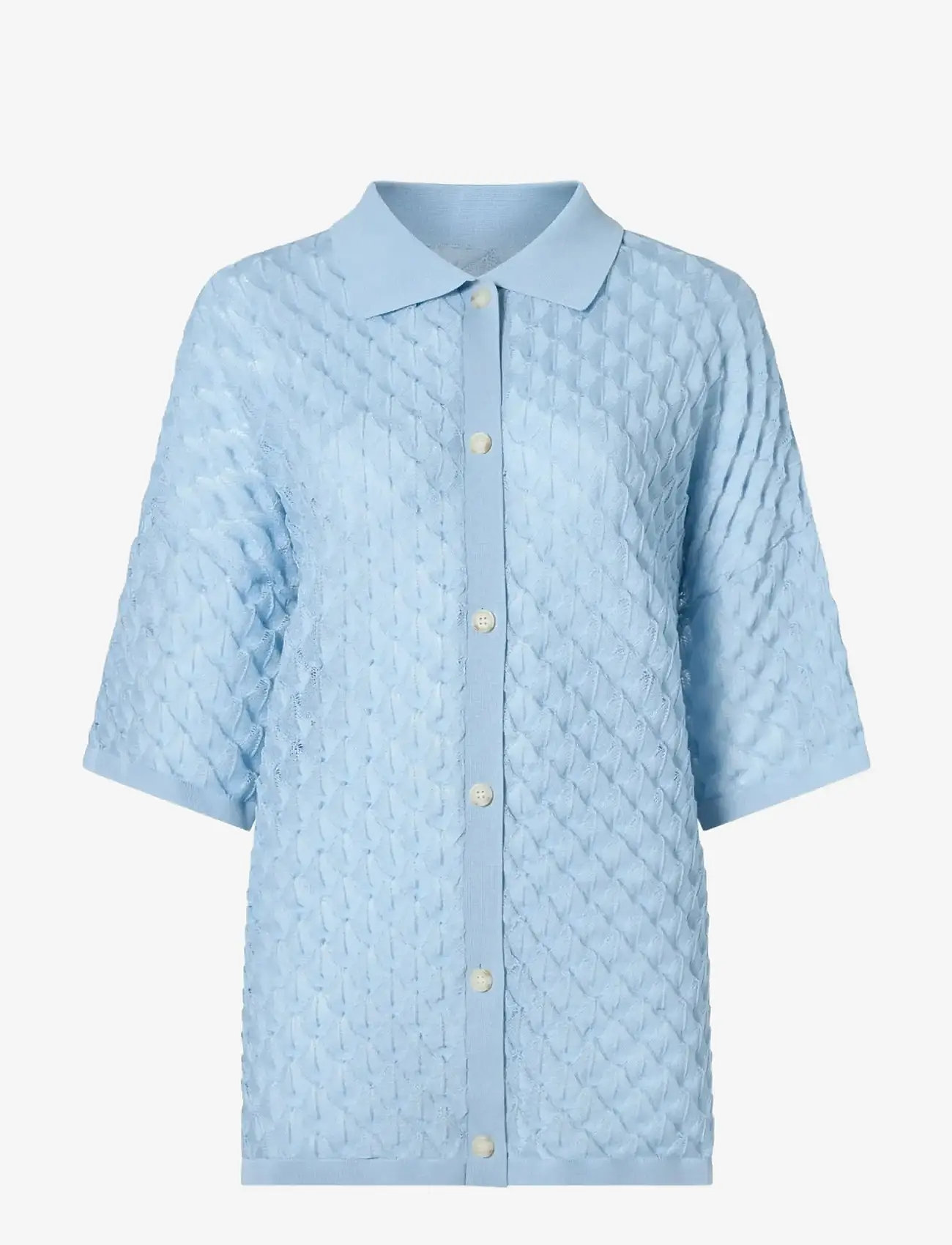 Malina - Moa Knitted Shirt - jeansskjortor - sky - 1