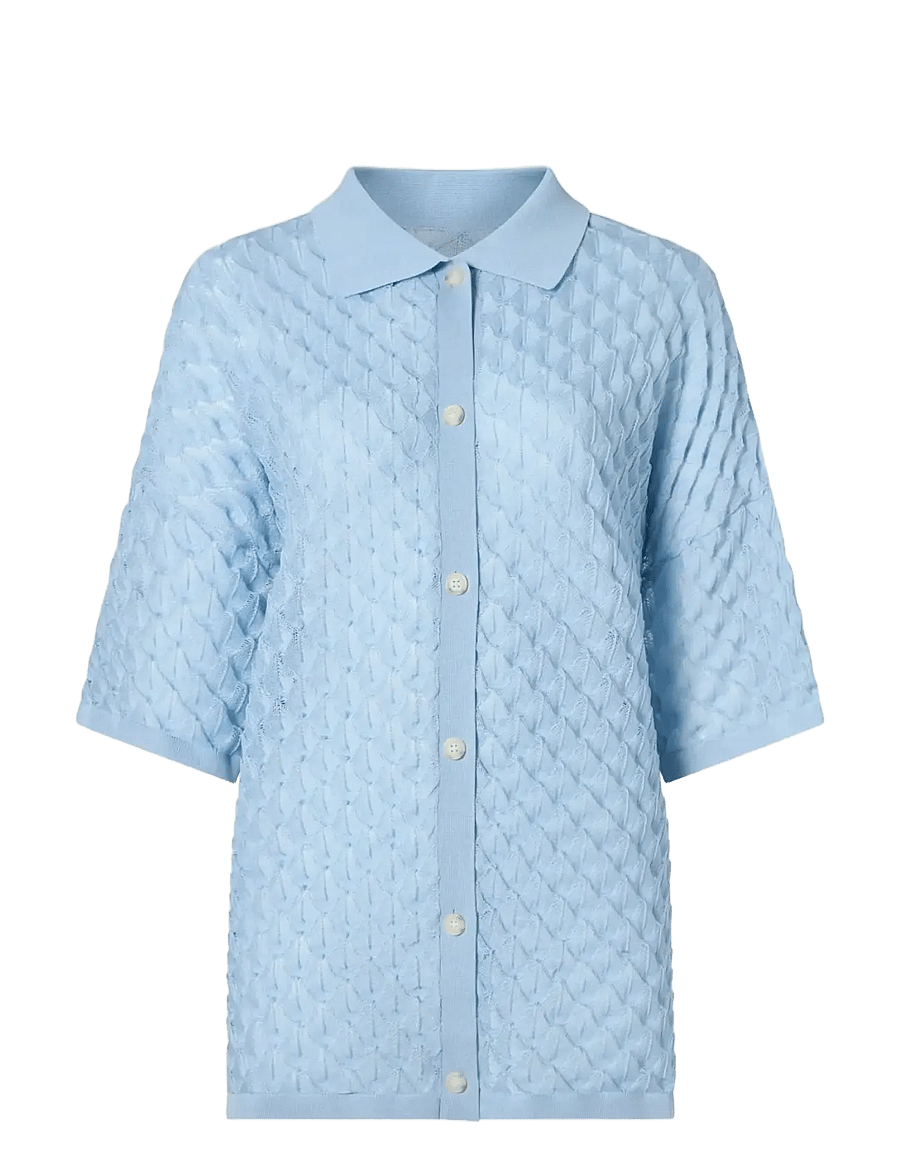 Malina - Moa Knitted Shirt - jeanshemden - sky - 1
