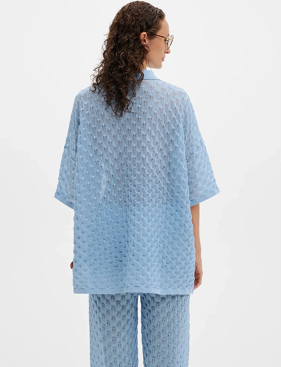Malina - Moa Knitted Shirt - jeanshemden - sky - 2