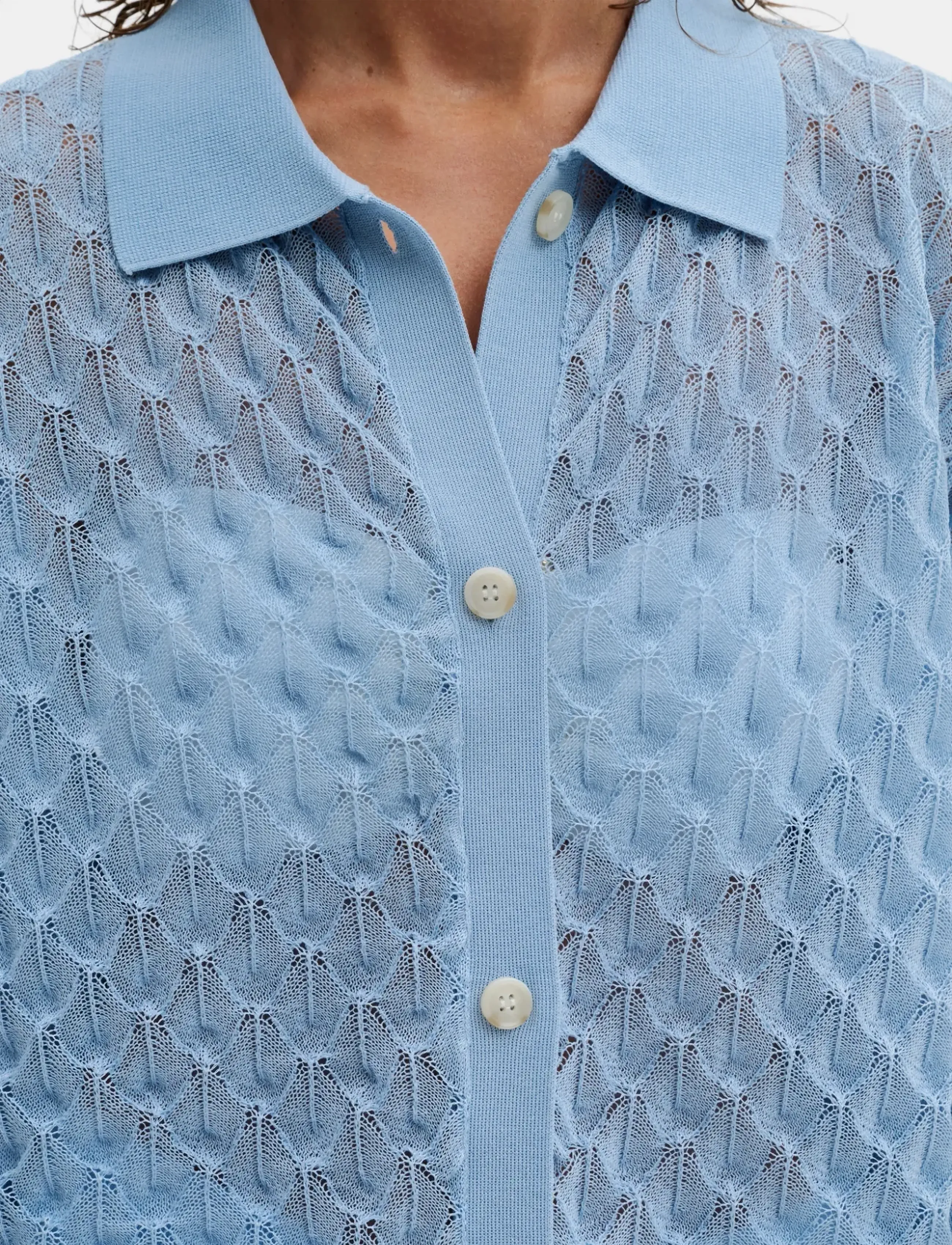 Malina - Moa Knitted Shirt - jeansskjortor - sky - 4