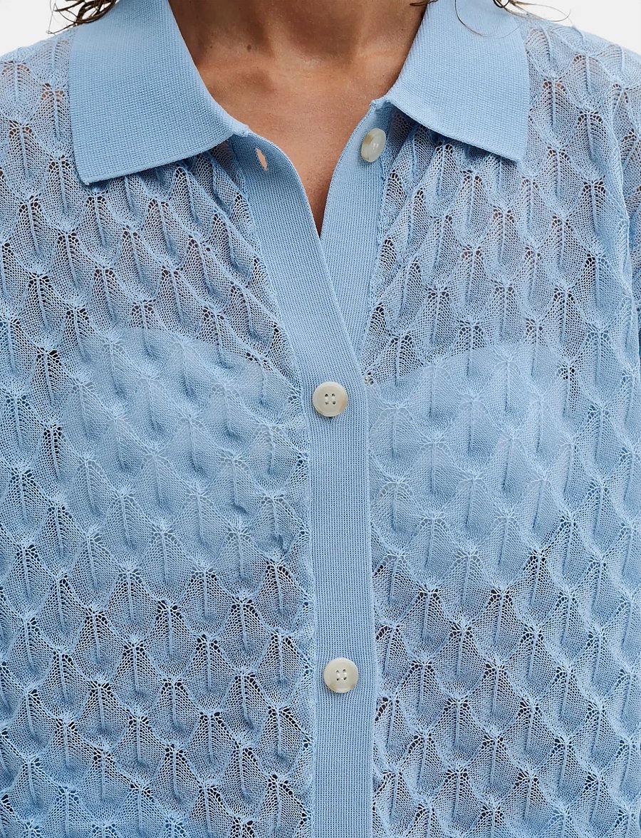 Malina - Moa Knitted Shirt - jeanshemden - sky - 4