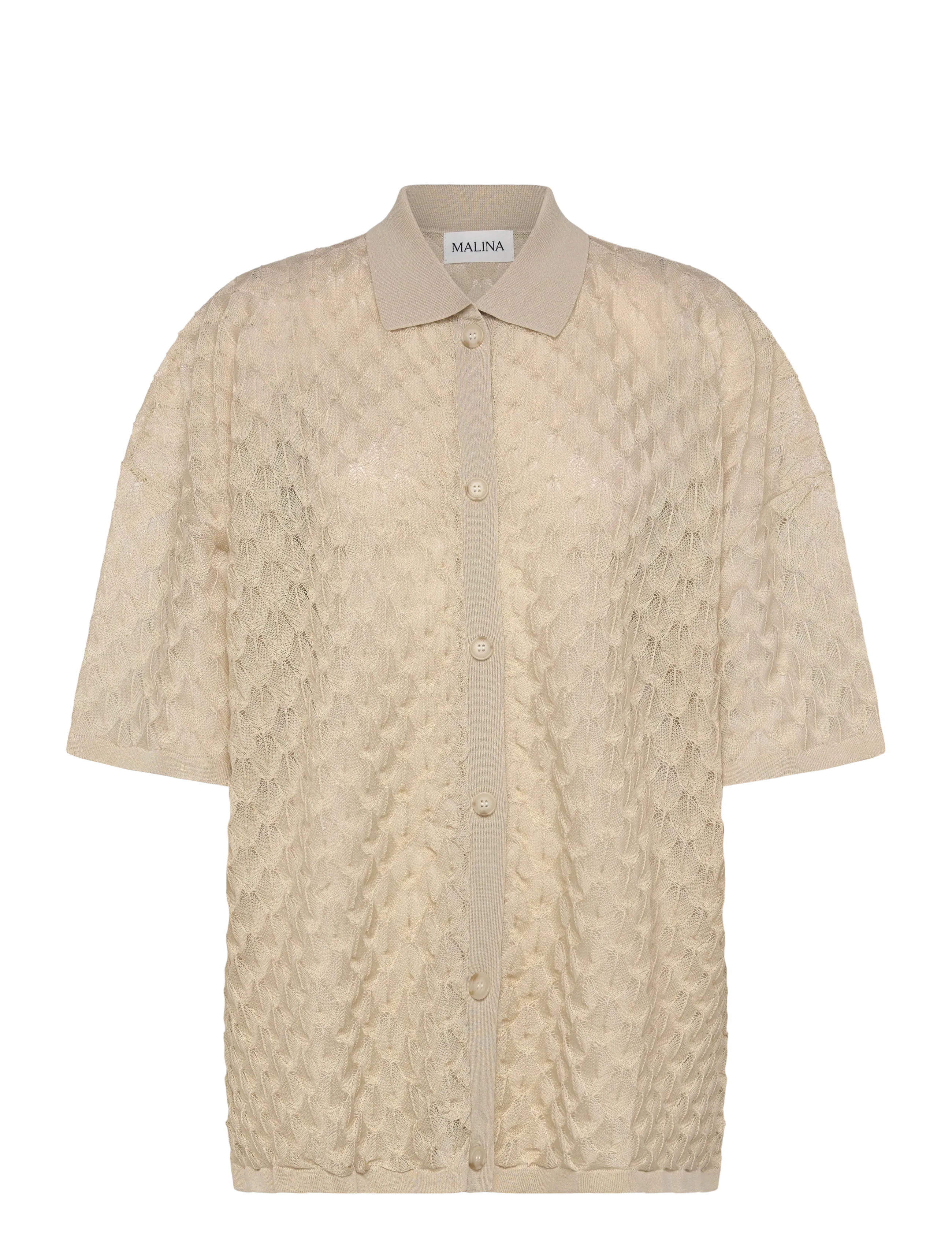 Malina Moa Knitted Shirt - Vaatteet - VANILLA / yellow