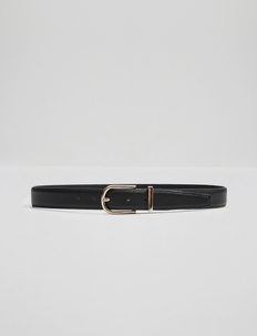 Charlie rounded buckle leather belt, By Malina