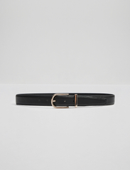 Malina - Charlie rounded buckle leather belt - black - 2
