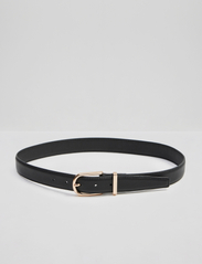 Malina - Charlie rounded buckle leather belt - black - 3