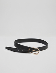 Malina - Charlie rounded buckle leather belt - black - 4