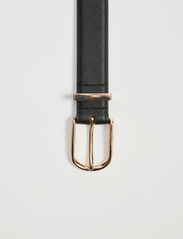 Malina - Charlie rounded buckle leather belt - black - 5