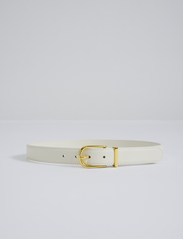 Malina - Charlie rounded buckle leather belt - nordic style - vanilla - 0