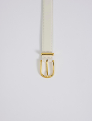 Malina - Charlie rounded buckle leather belt - nordic style - vanilla - 3