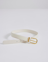 Malina - Charlie rounded buckle leather belt - nordic style - vanilla - 4