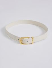 Malina - Charlie rounded buckle leather belt - nordic style - vanilla - 5