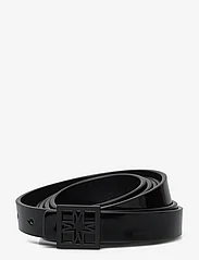 Malina - Hazel double length patent iconic leather belt - belter - black - 0
