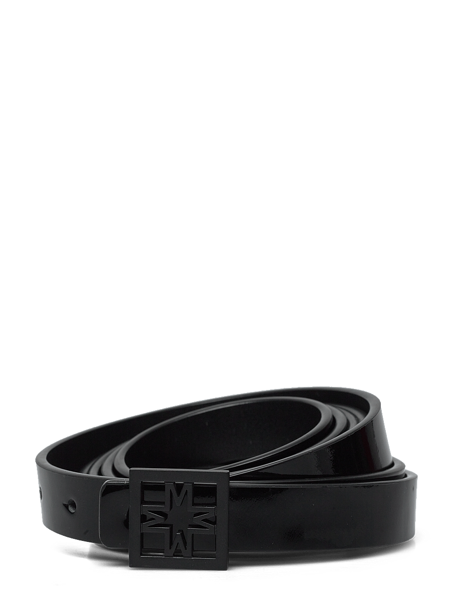 Malina - Hazel double length patent iconic leather belt - nahkrihmad - black - 1