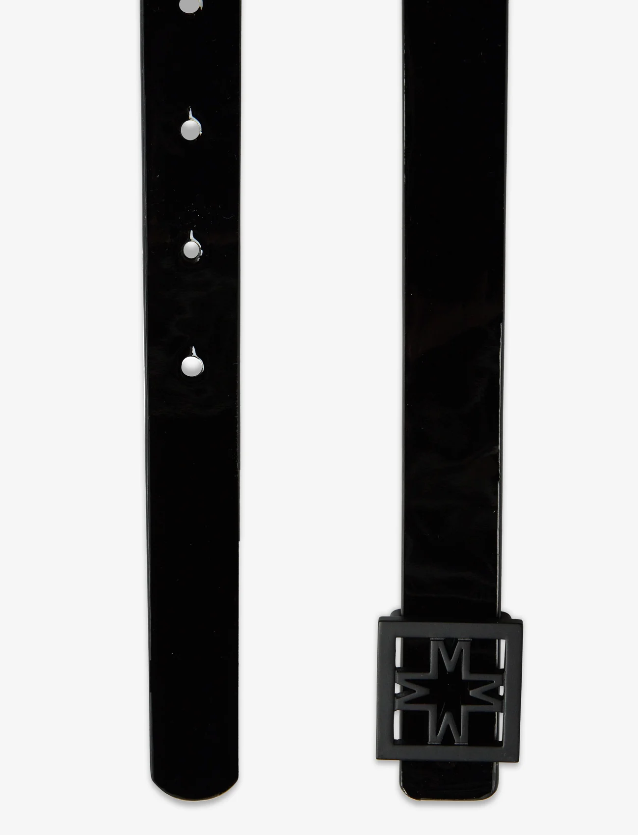 Malina - Hazel double length patent iconic leather belt - riemen - black - 1