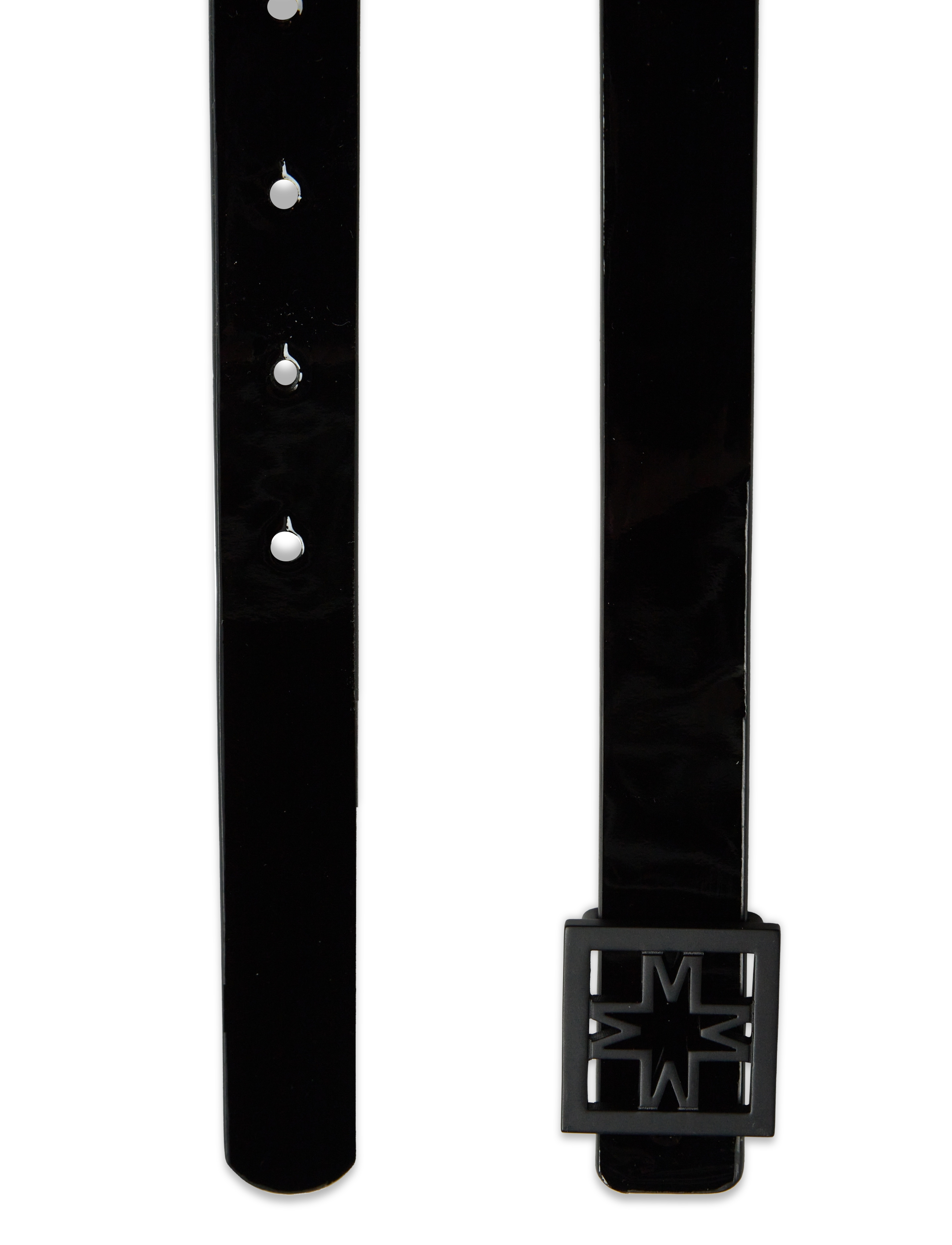 Malina - Hazel double length patent iconic leather belt - ledergürtel - black - 2