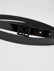 Malina - Hazel double length patent iconic leather belt - moterims - black - 3