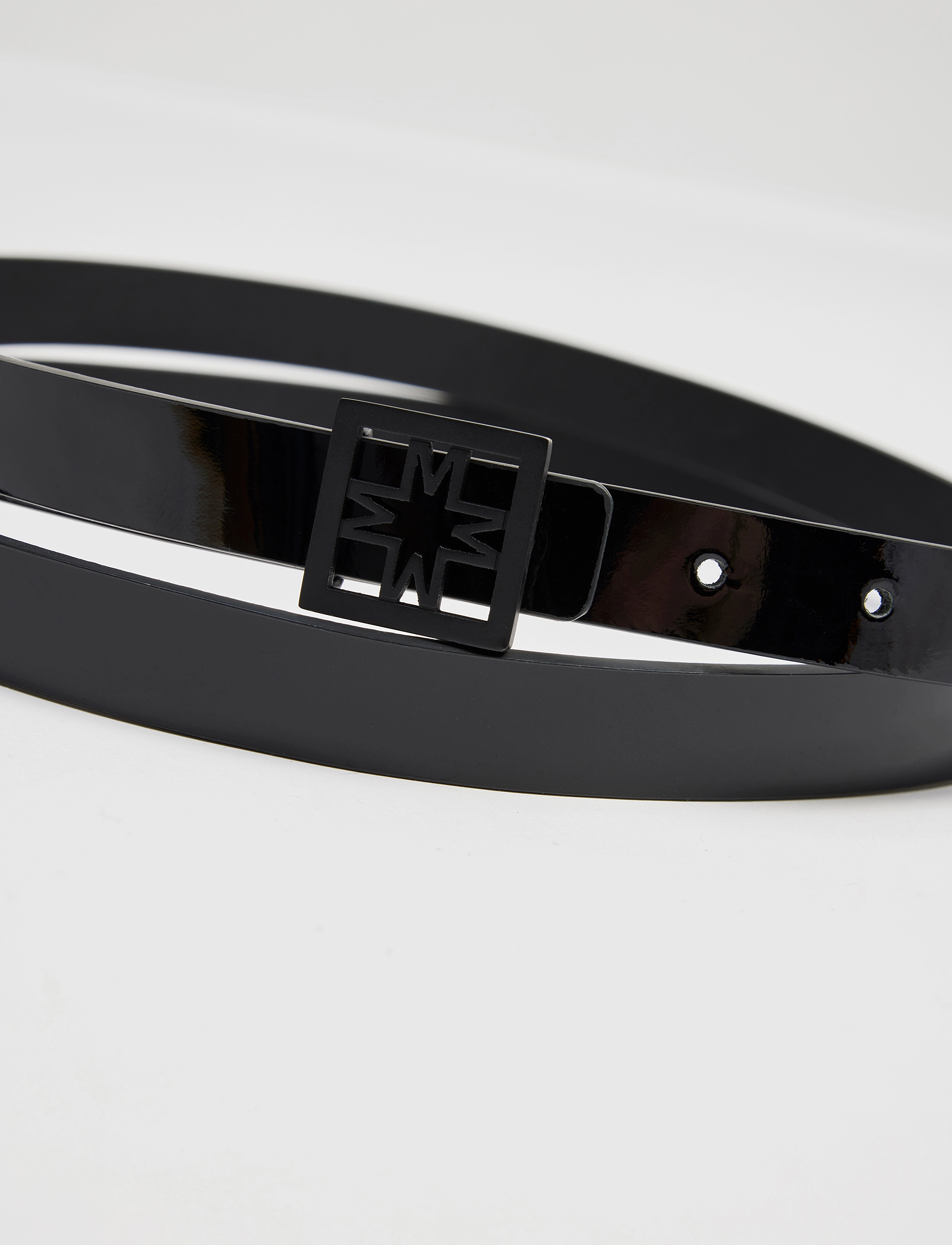 Malina - Hazel double length patent iconic leather belt - ledergürtel - black - 3
