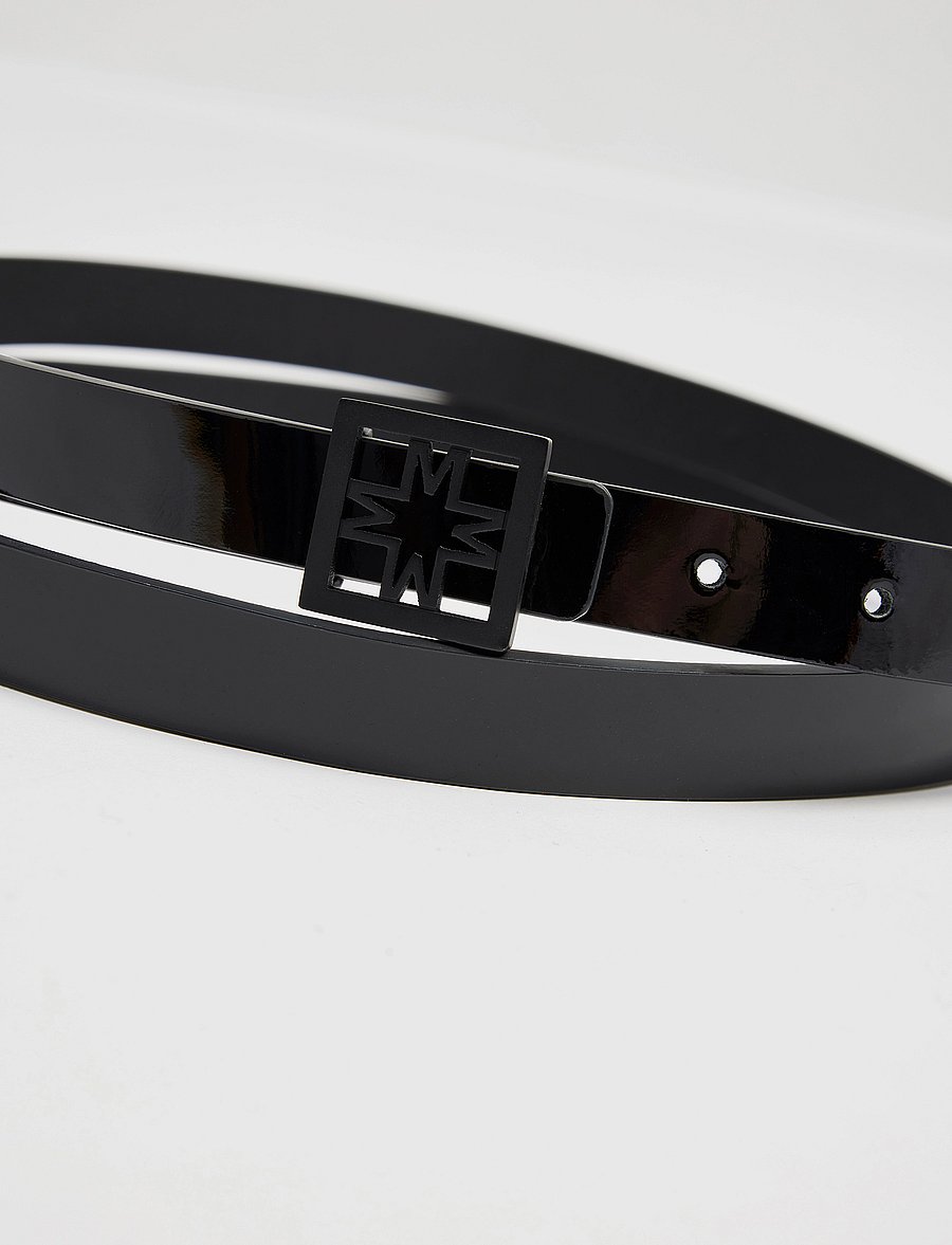 Malina - Hazel double length patent iconic leather belt - nahkrihmad - black - 3