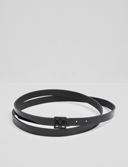 Malina - Hazel double length patent iconic leather belt - kobiety - black - 4