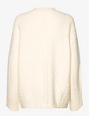Malina - Allison V-neck wool blend sweater - swetry - creme - 1