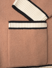 Malina - Morgan contrast color wool cardigan - beige - 7