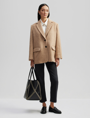 Malina - Lillian stitch detail leather tote bag - shoppingväskor - black - 5